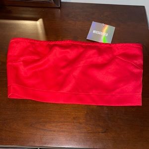 Missguided Bandeau Satin Top